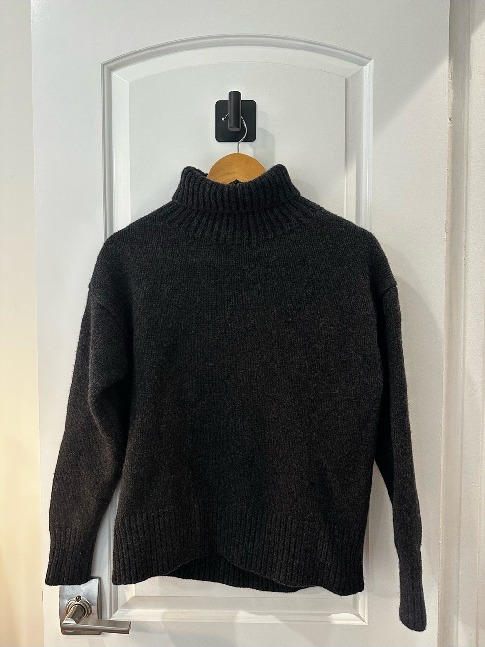 rag & bone Black Ribbed Turtleneck Sweater
